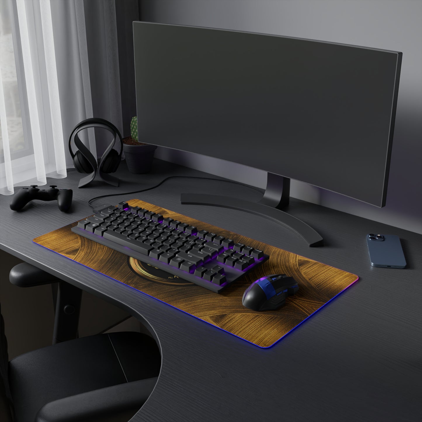 Golden Emblem | LED Gaming Mouse Pad | 4 Sizes