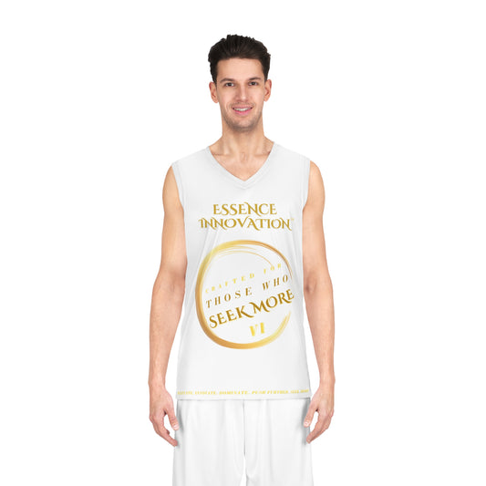 Velocity VI Basketball Jersey | Seek More | White