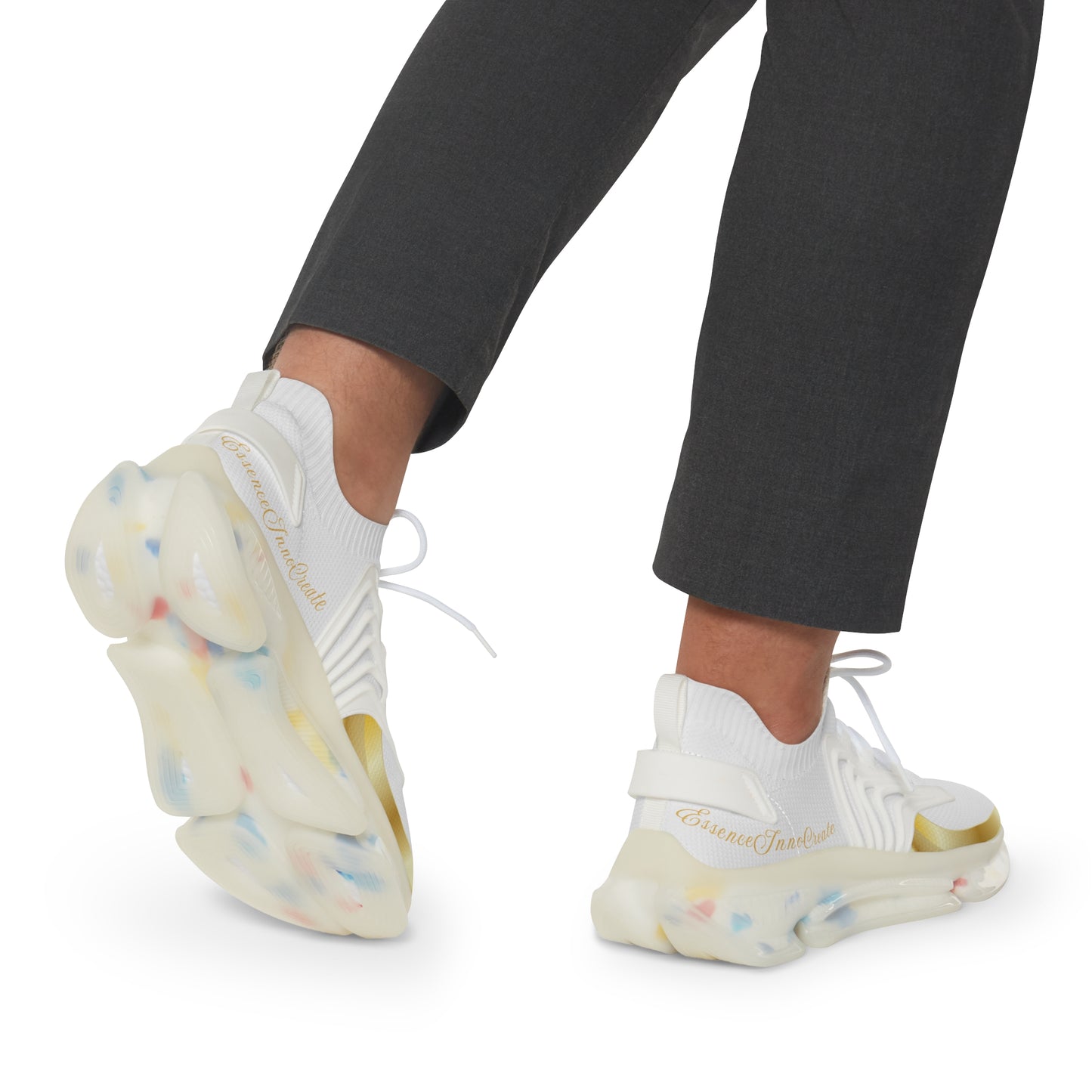 EssenceInnoCreate White | Men’s White Trim Mesh Sneakers