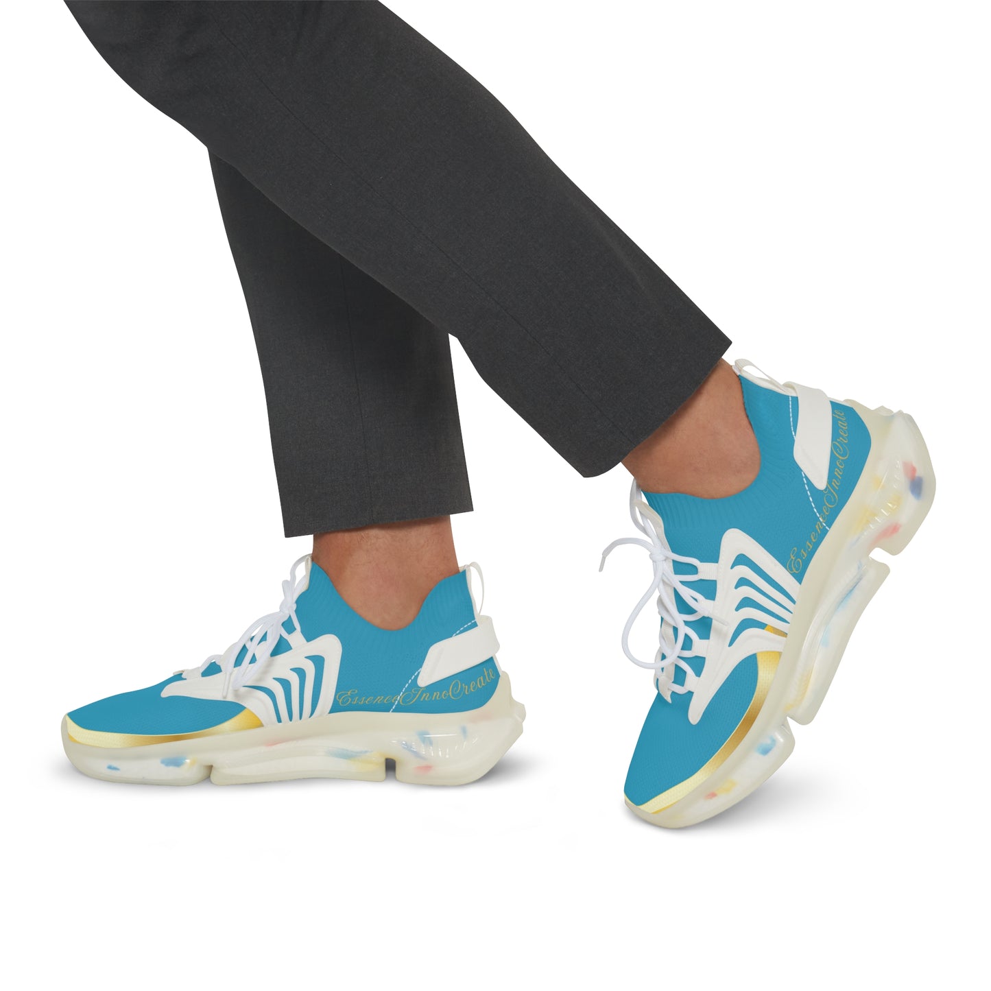 EssenceInnoCreate Turquoise | Men’s White Trim Mesh Sneakers