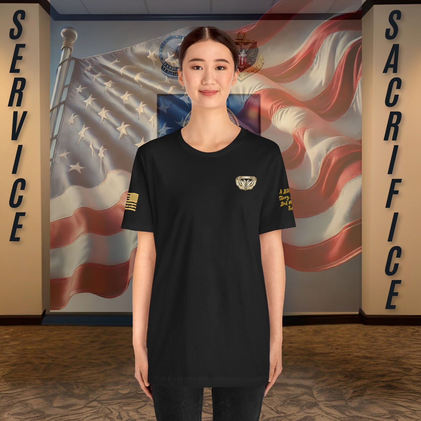 Essence Black Veteran Tee – Patriotic Shirt by Veteran-Owned Brand