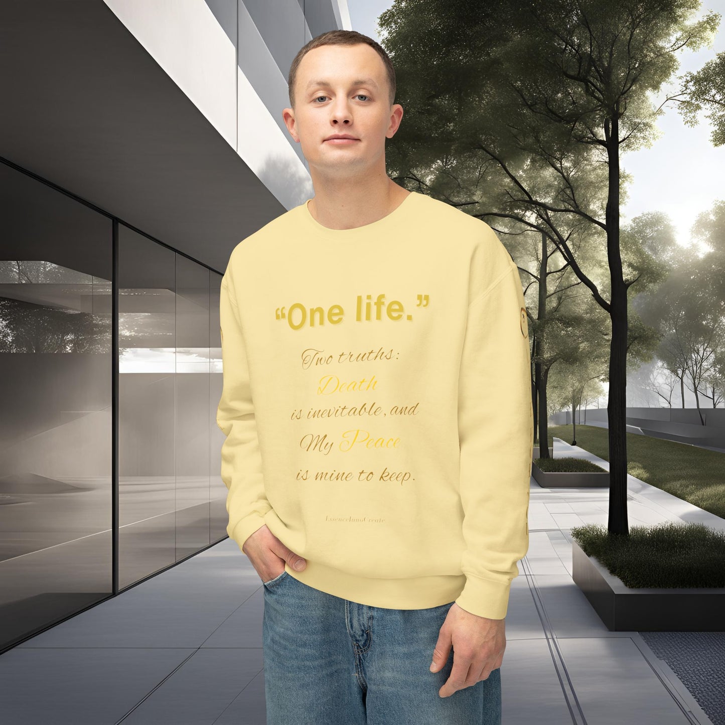 One Life Sweatshirt Butter | The Radiant Edition | EI Apparel