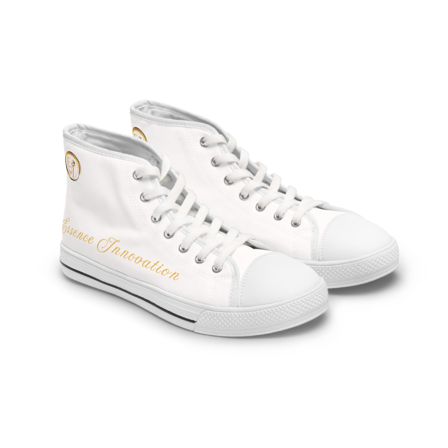 White high-top 'Essence Innovation' sneakers on a white background