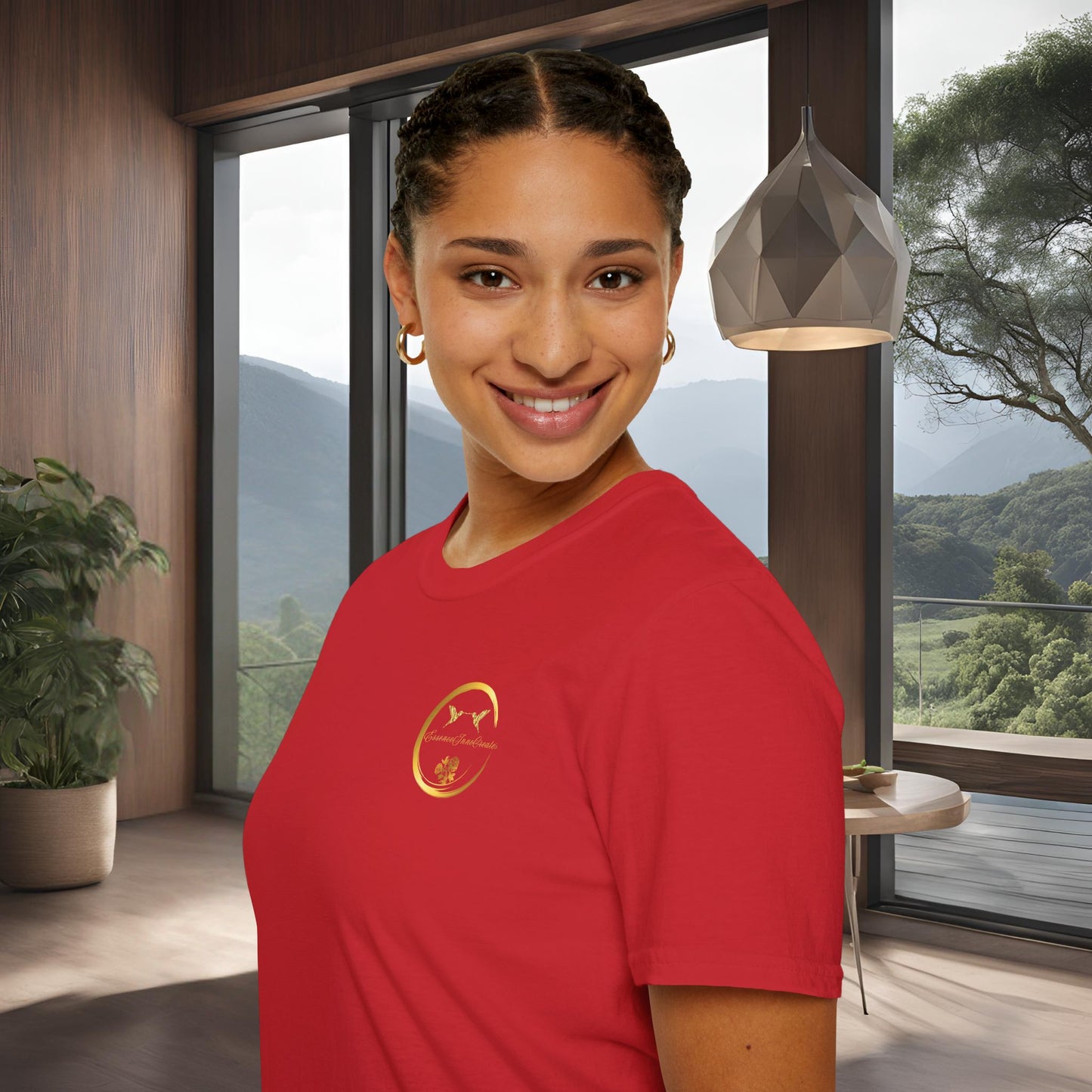 Red Softstyle Tee | EssenceInnoCreate | Unisex Streetwear