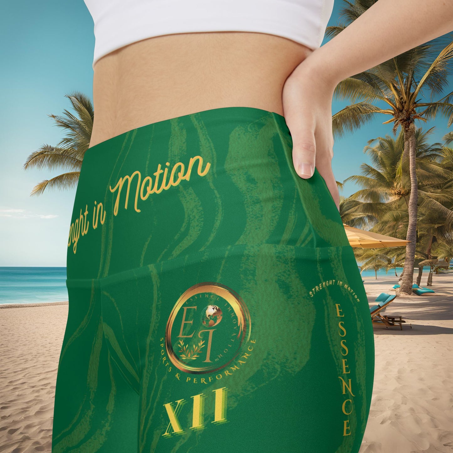 Seek More WSS XII | EI Sports Workout Shorts Striped | Dark Green