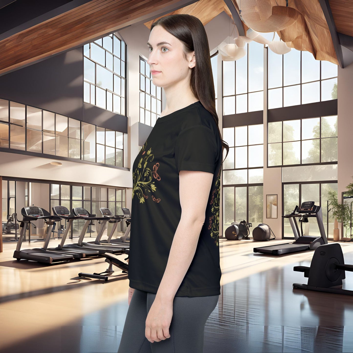 Butterfly Blossom Tee VII | EssenceInnoCreate | Black