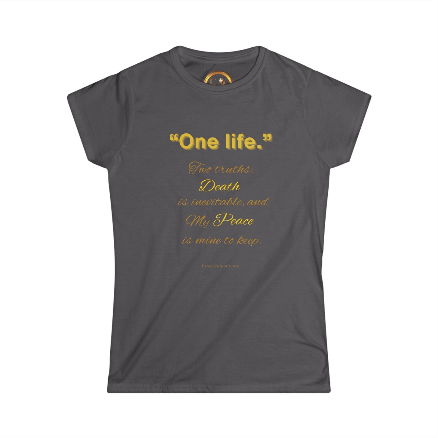 One Life Tee in Charcoal – Purpose-Driven Streetwear | EI Fashion