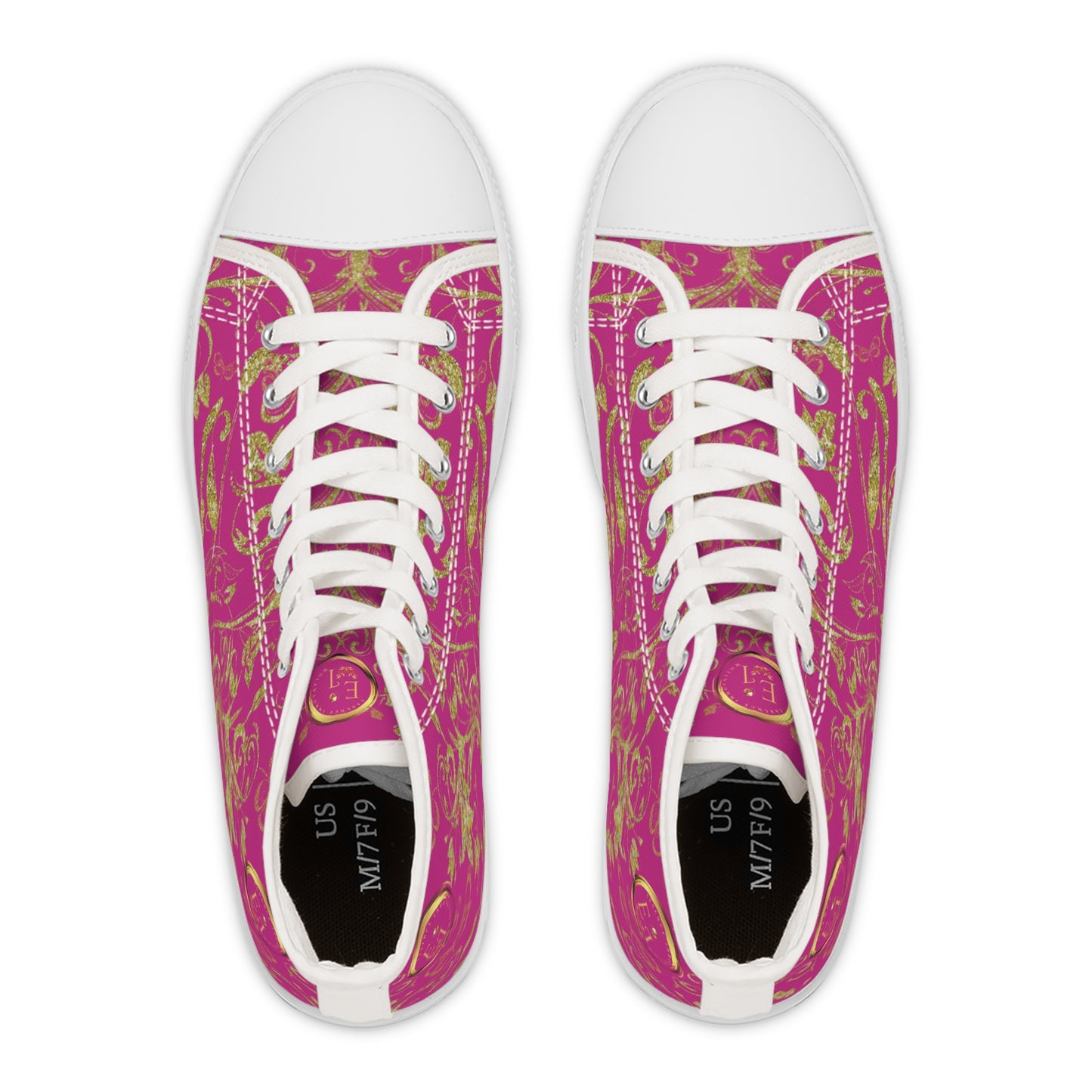 Ladies Bohemian Butterfly | Pink | White Sole HighTops