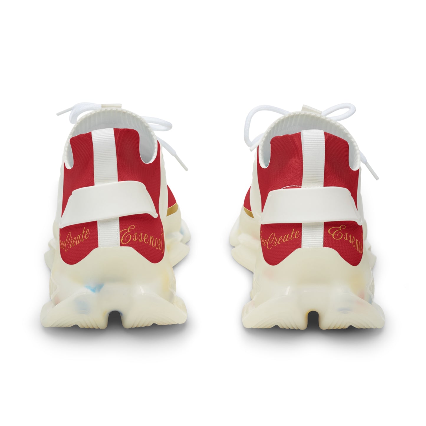 EssenceInnoCreate Dark Red | Men’s White Trim Mesh Sneakers
