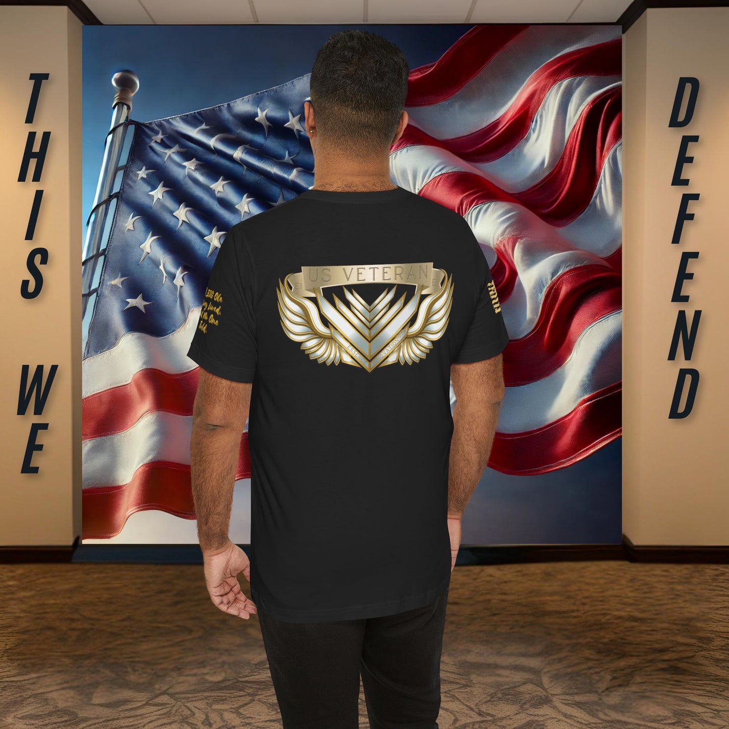 Essence Black Veteran Tee – Patriotic Shirt by Veteran-Owned Brand