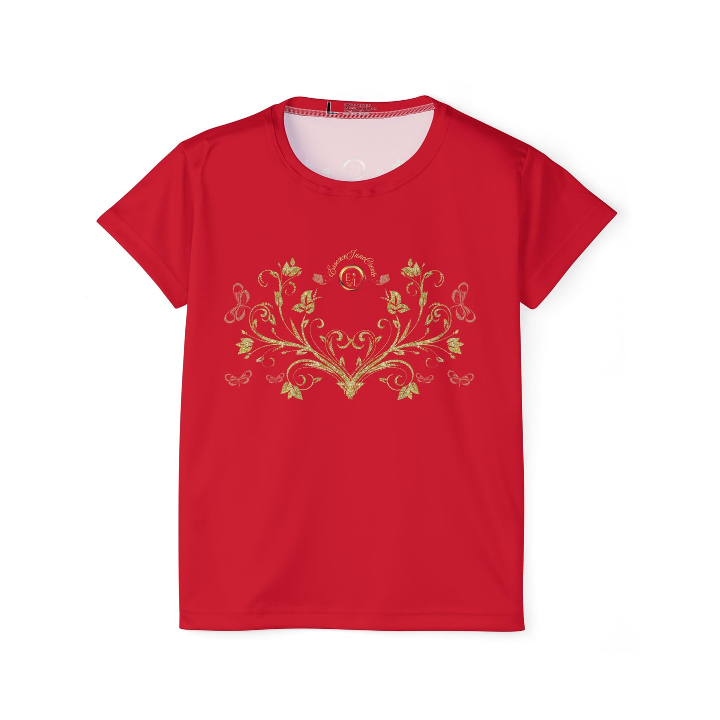 Butterfly Blossom Tee IX | EssenceInnoCreate | Dark Red