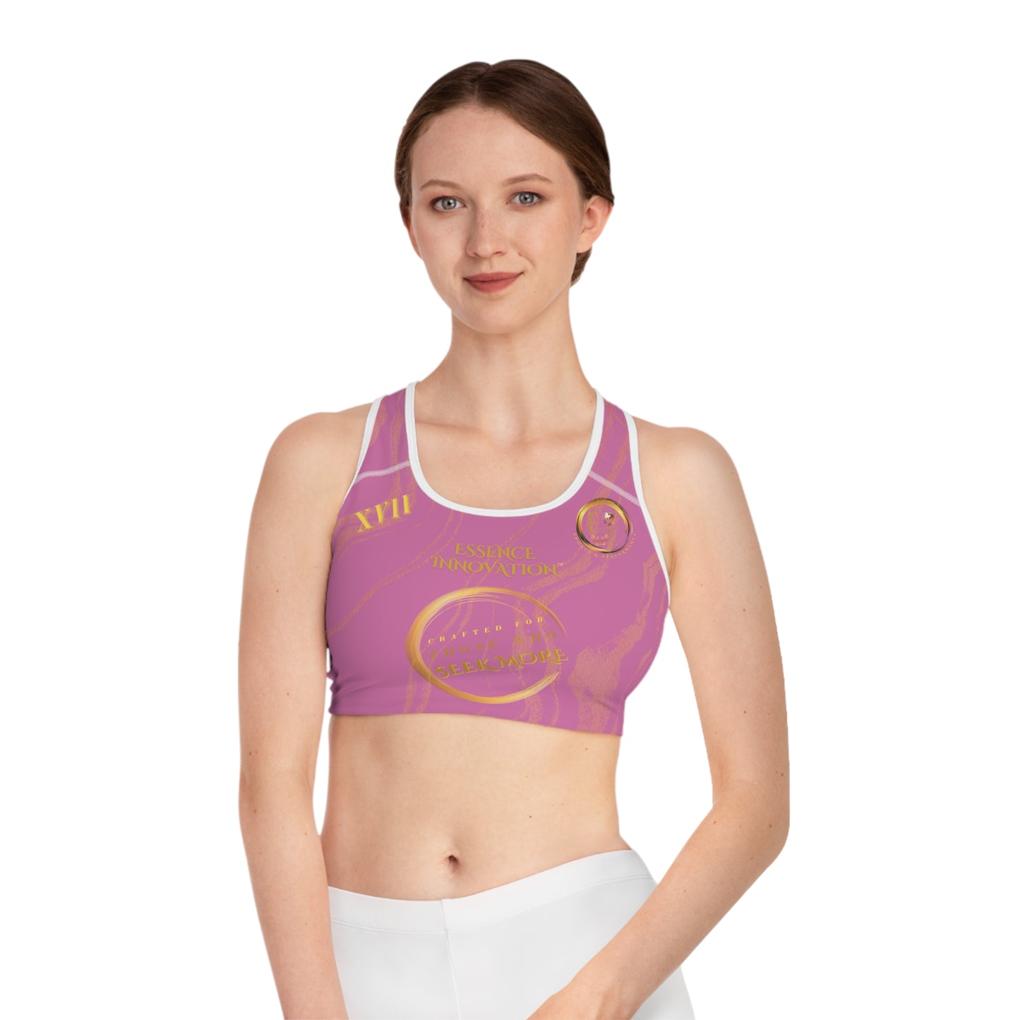 Seek More SBS XVII | EI Sports Bra Stripped | Light Pink