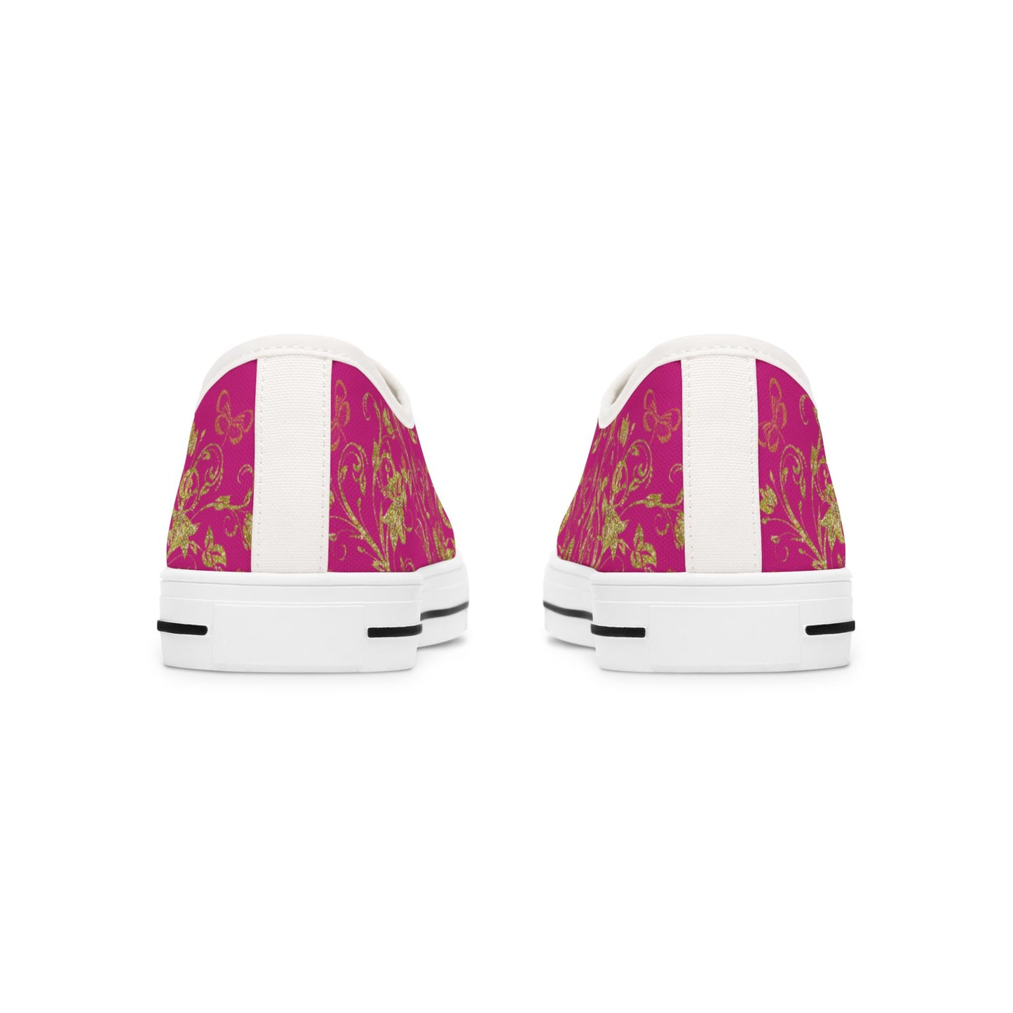 Ladies Bohemian Butterfly | Pink | White Sole LowTops