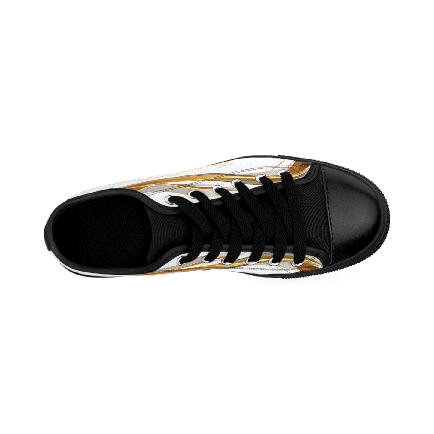 Black and white 'EssenceInnoCreate' sneaker on a white background