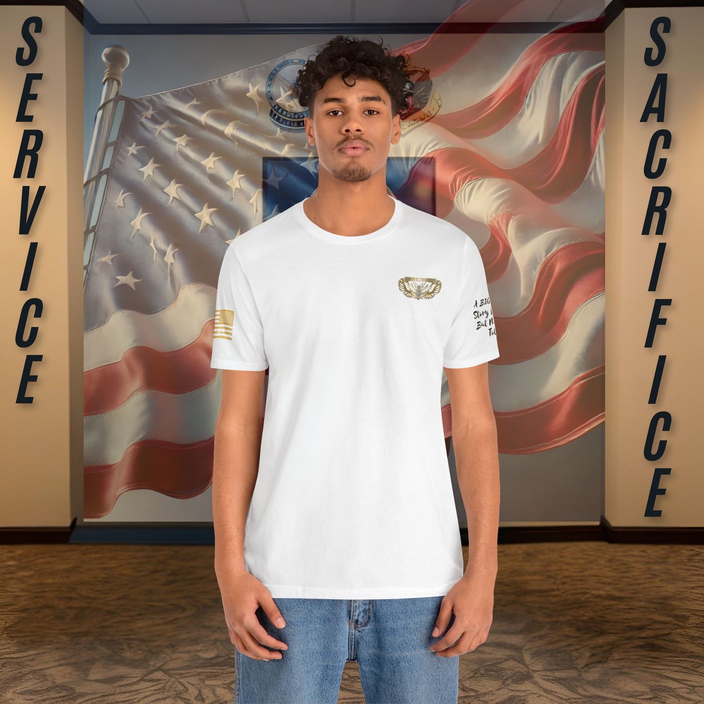 Essence White Veteran Tee – Clean Tribute T-Shirt