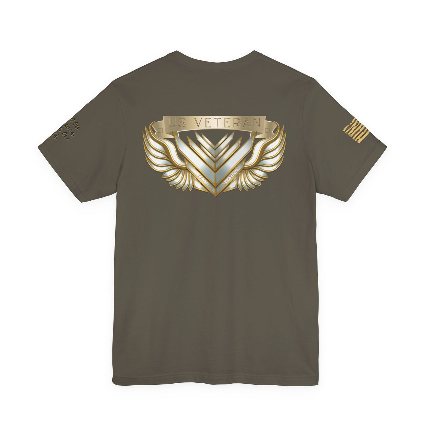 Essence Crest Veteran Tee | Honor, Strength, Quiet Legacy | 13 Colors