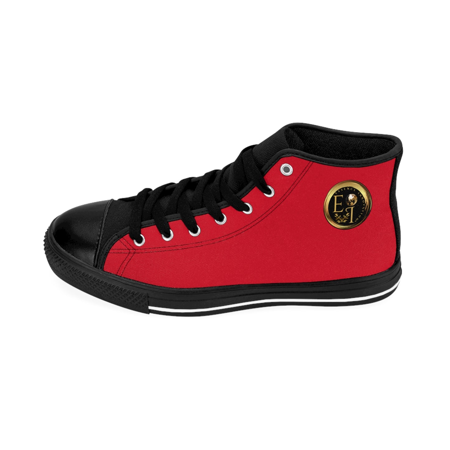 Essence Innovation Mens Streetwear | HighTop Sneakers | Dark Red