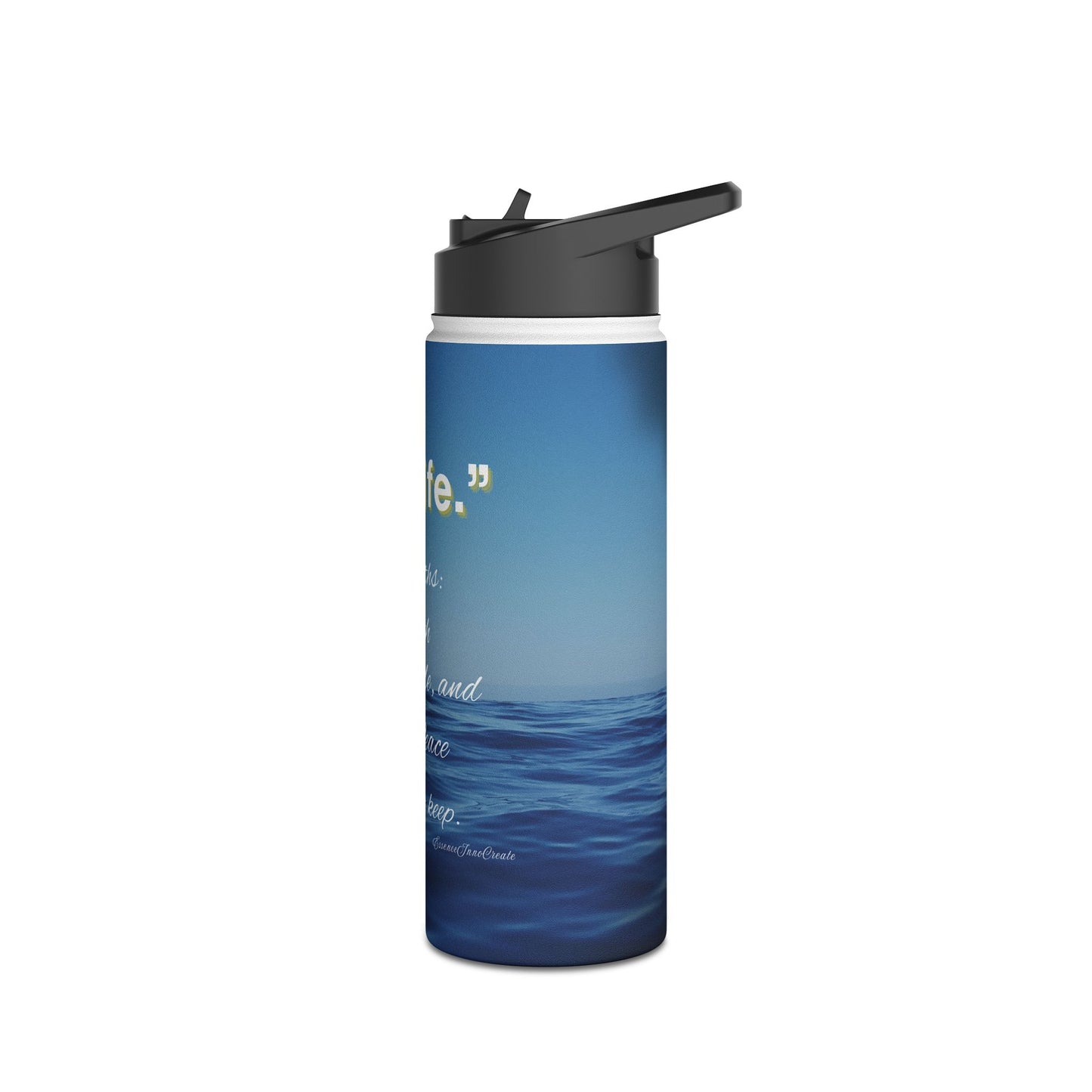 "One Life" Ocean Stainless Steel Water Bottle | 12oz · 18oz · 32oz