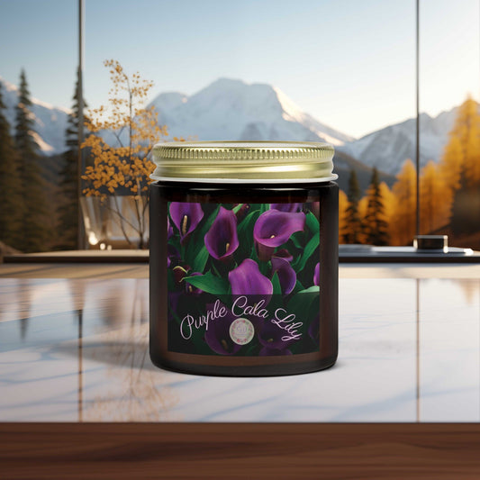 Fragrant Flower | Velour Candle | Purple Calla Lily | 4oz, 9oz