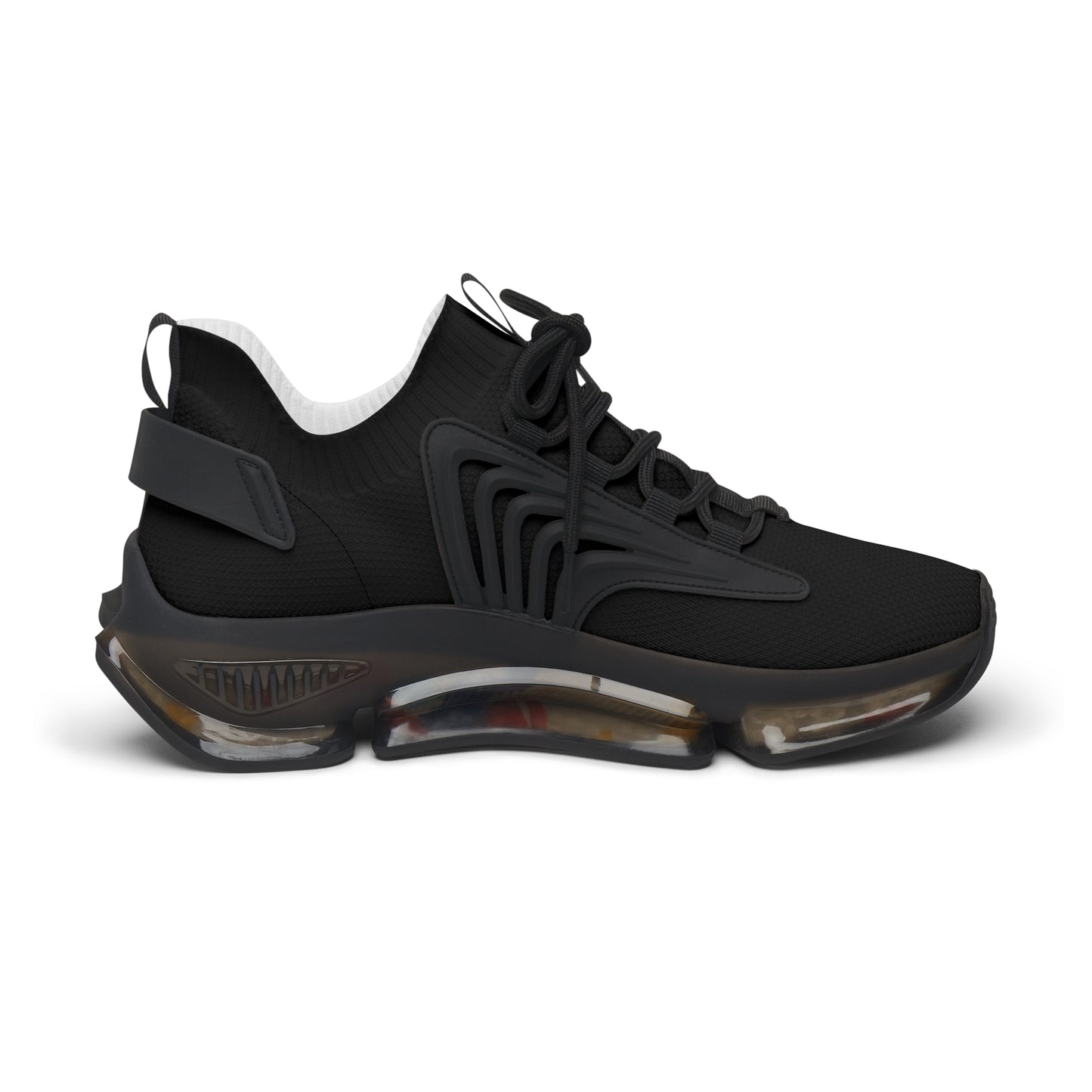Black Essence Innovation 'Street Vibes' sneaker with a black sole on a white background