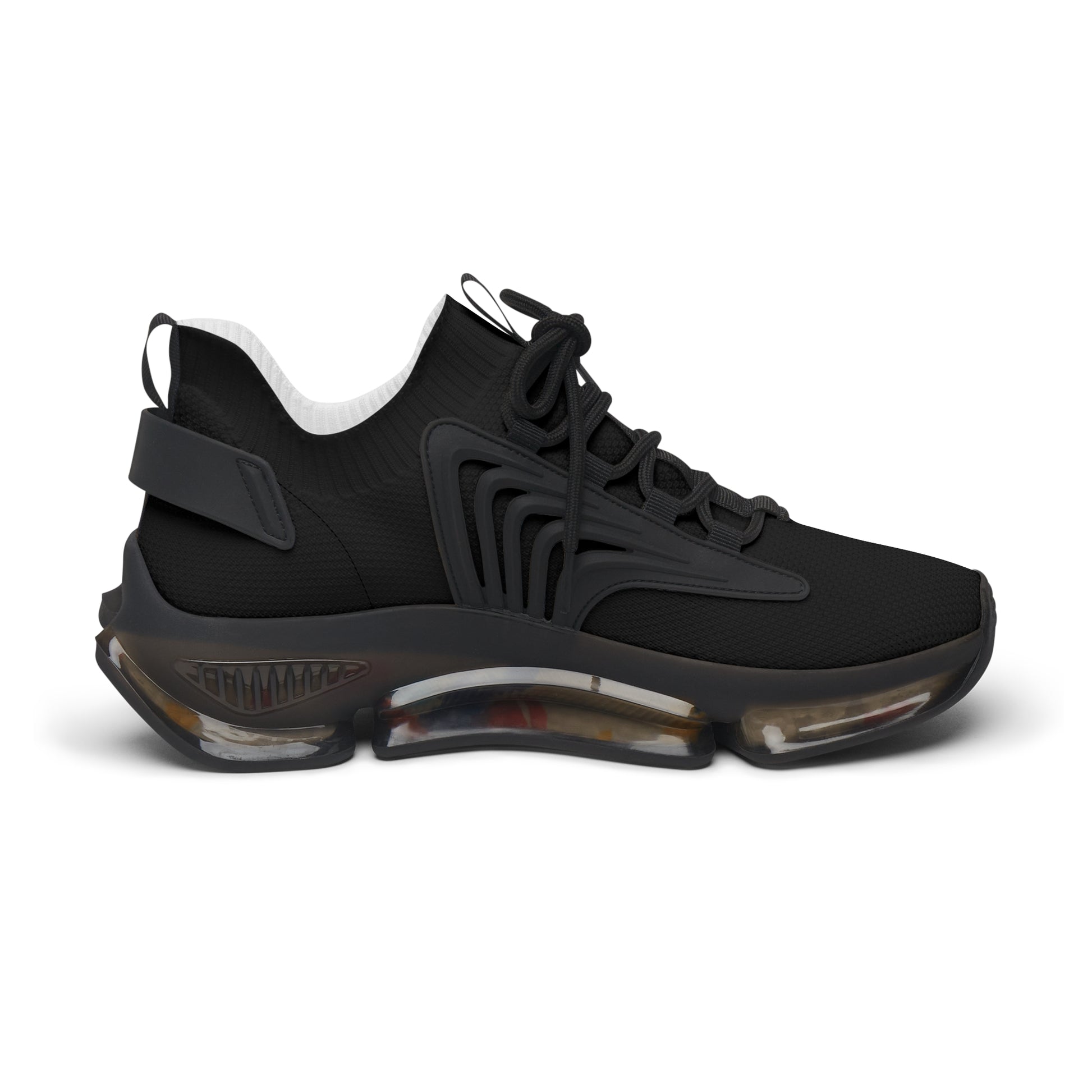 Black Essence Innovation 'Street Vibes' sneaker with a black sole on a white background