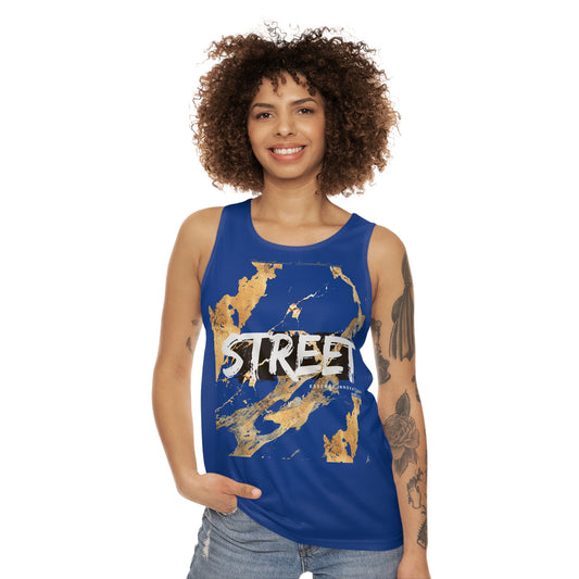 STREET Gold Graffiti XIII | Unisex Tank Top | Dark Blue