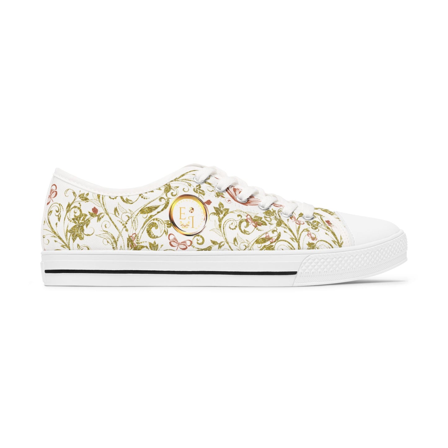 Ladies Bohemian Butterfly | White | White Sole LowTops