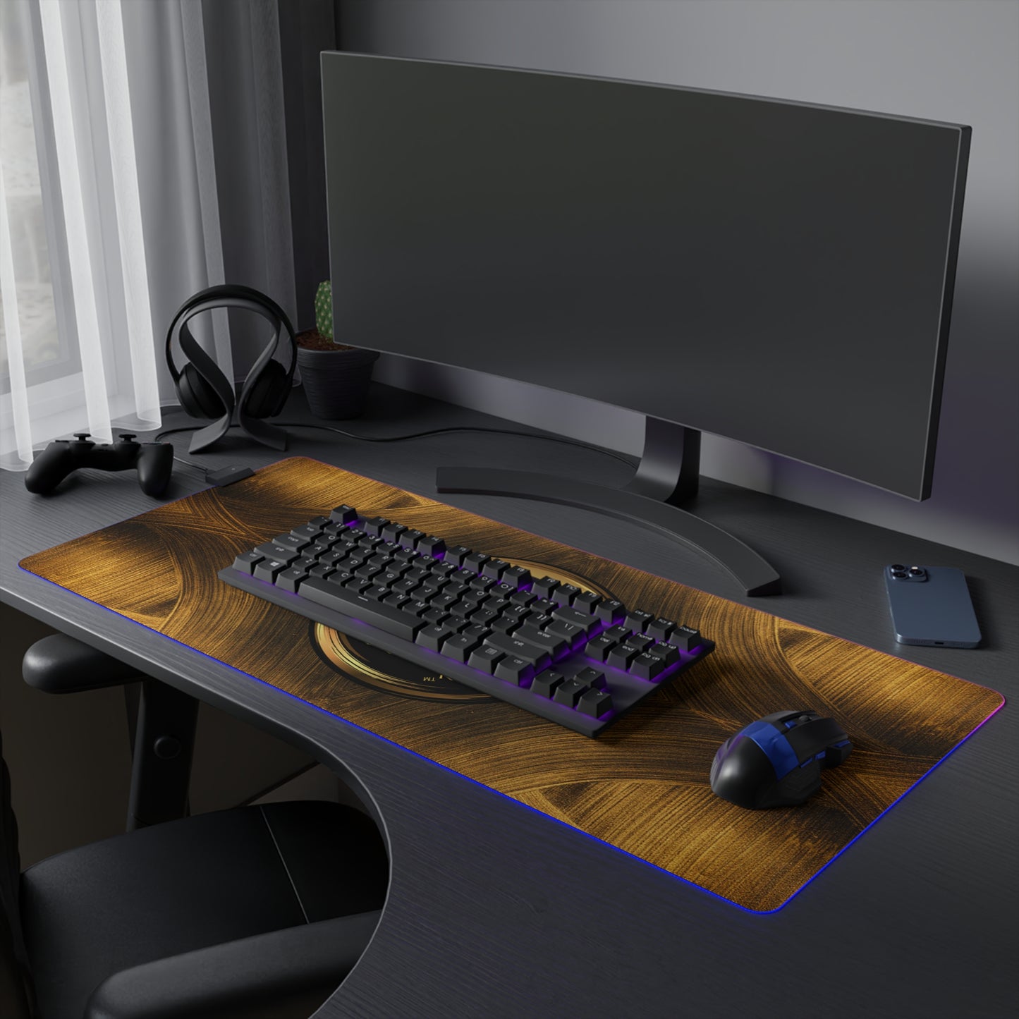 Golden Emblem | LED Gaming Mouse Pad | 4 Sizes