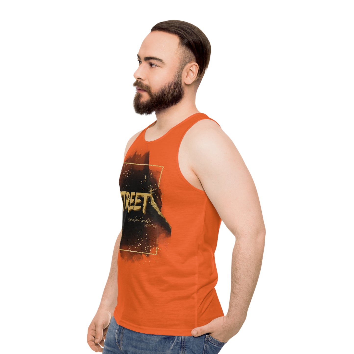 Street Wear Tank XI | EssenceInnoCreate | Orange
