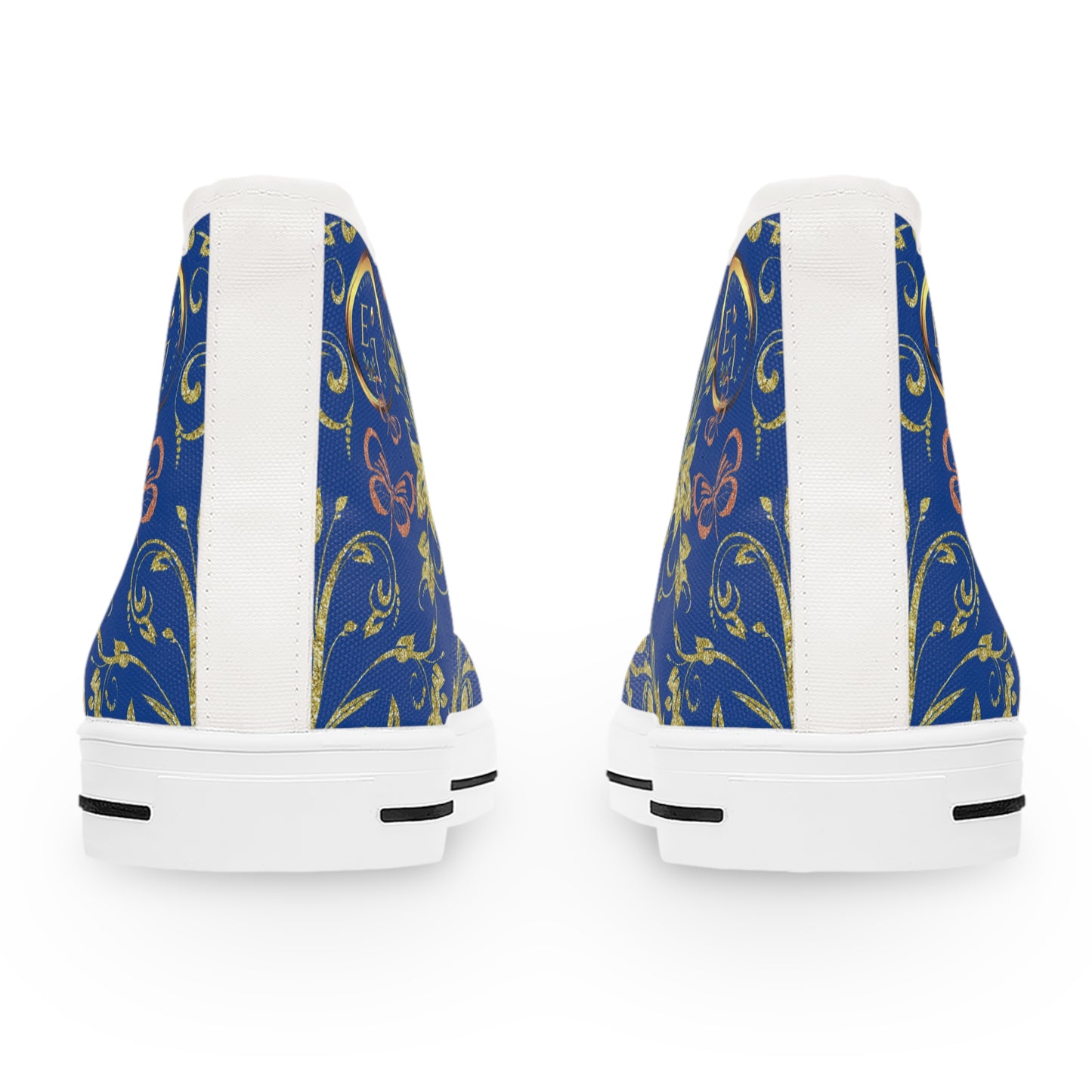 Ladies Bohemian Butterfly | Dark Blue | White Sole HighTops