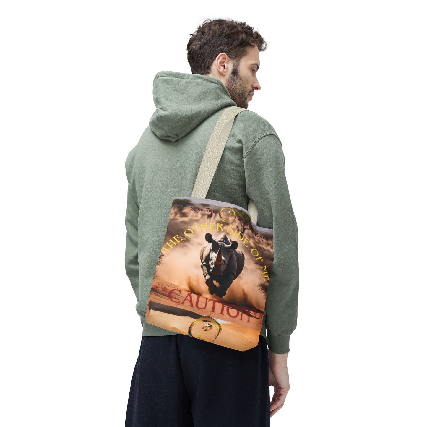 Bold Caution Tote Bag, Wild Animal Lover Gift, Unique Fashion Accessory, Eco-Friendly Shopping Bag, Perfect for Wildlife Enthusiasts