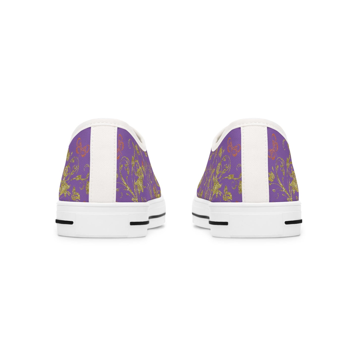 Ladies Bohemian Butterfly | Light Purple | White Sole LowTops