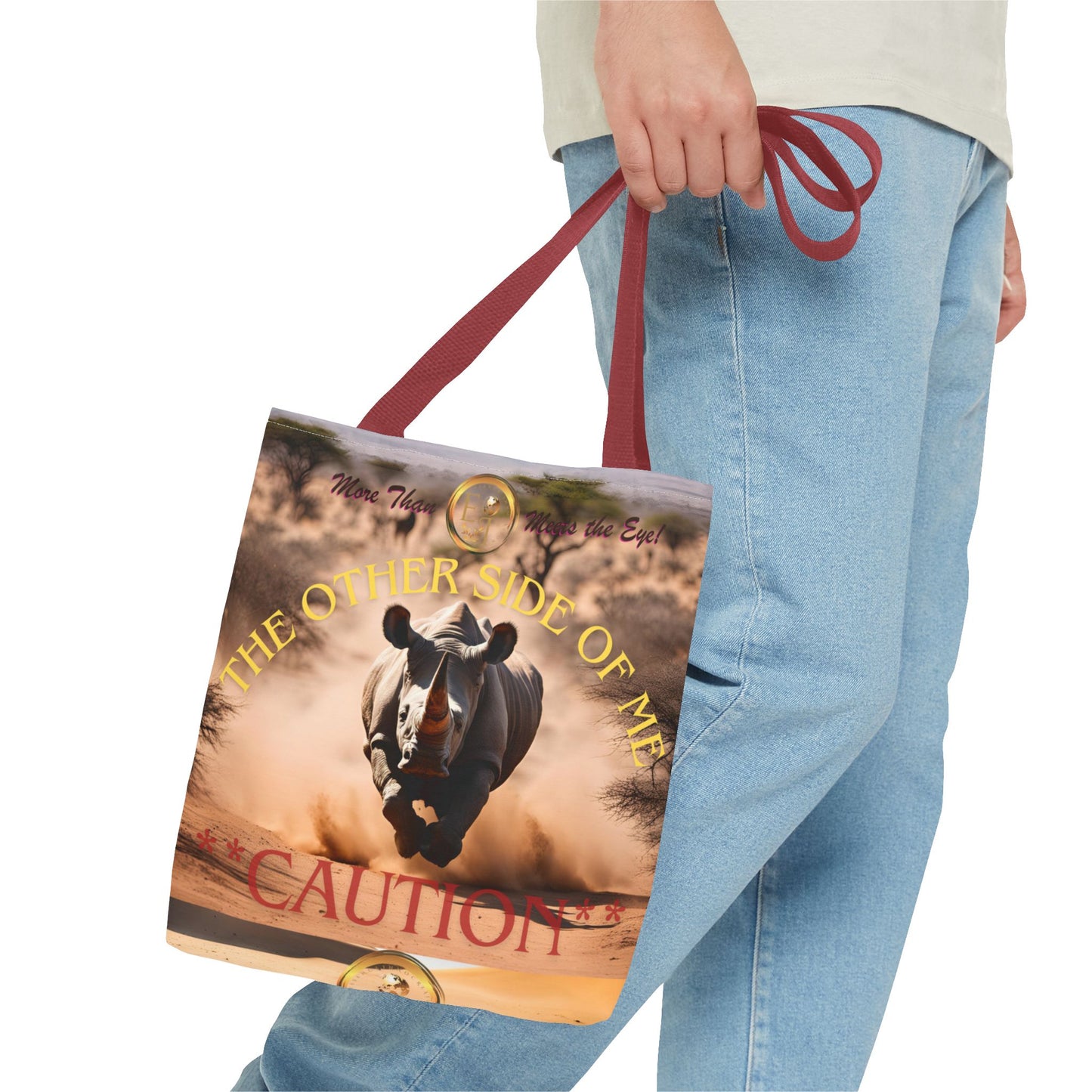 Bold Caution Tote Bag, Wild Animal Lover Gift, Unique Fashion Accessory, Eco-Friendly Shopping Bag, Perfect for Wildlife Enthusiasts