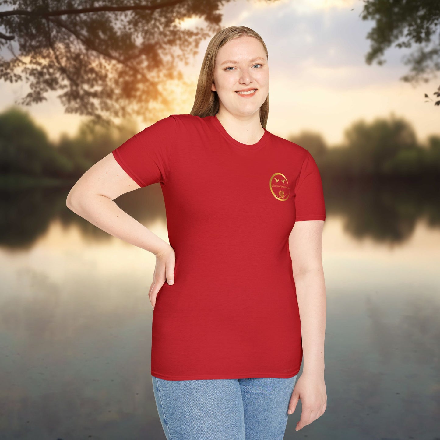 Red Softstyle Tee | EssenceInnoCreate | Unisex Streetwear