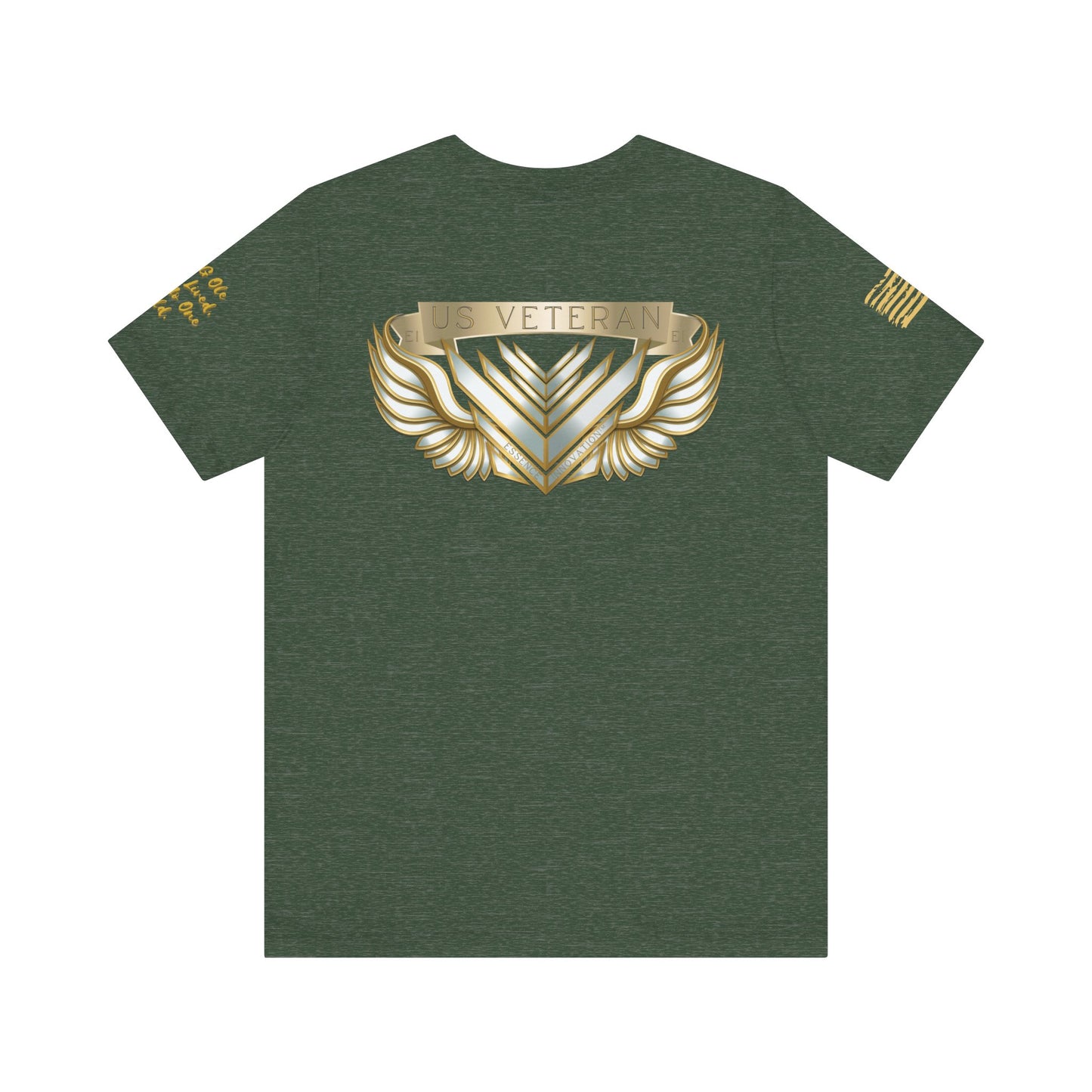 Essence Forest Veteran Tee – Deep Green Tribute Shirt