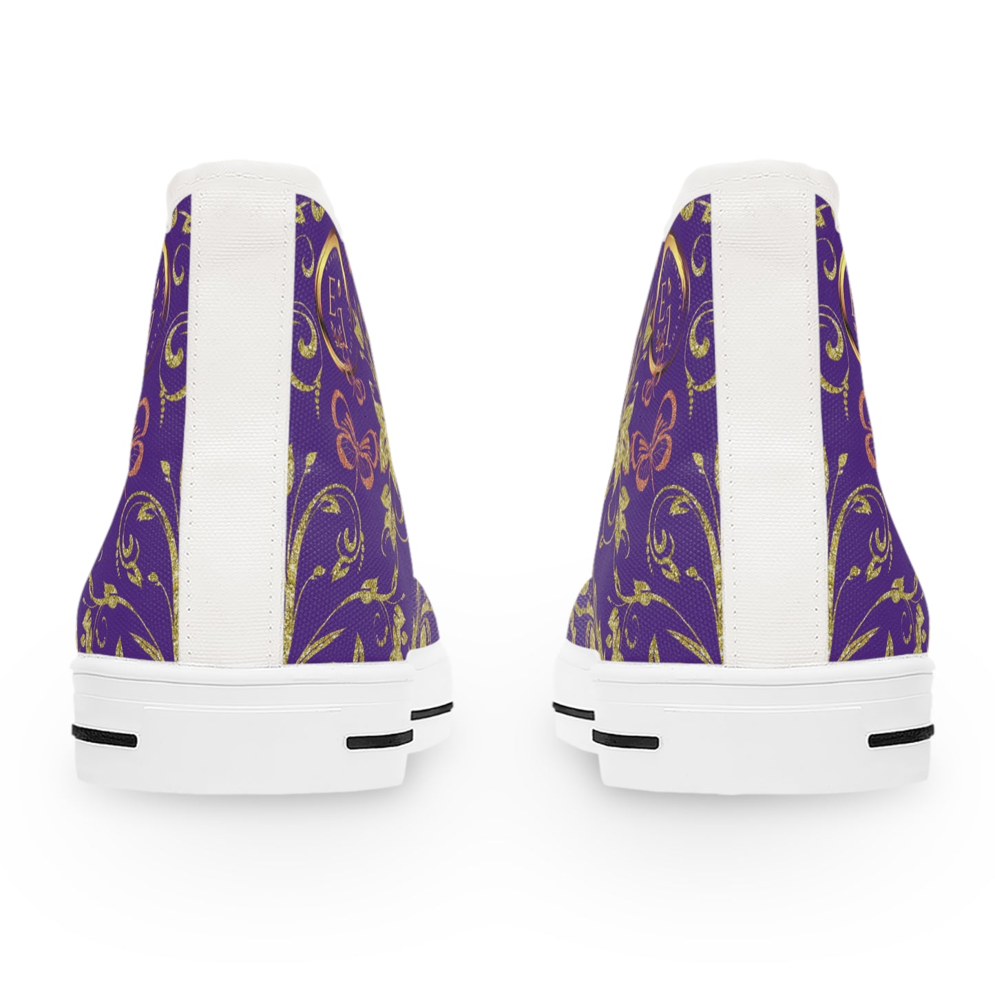 Ladies Bohemian Butterfly | Purple | White Sole HighTops