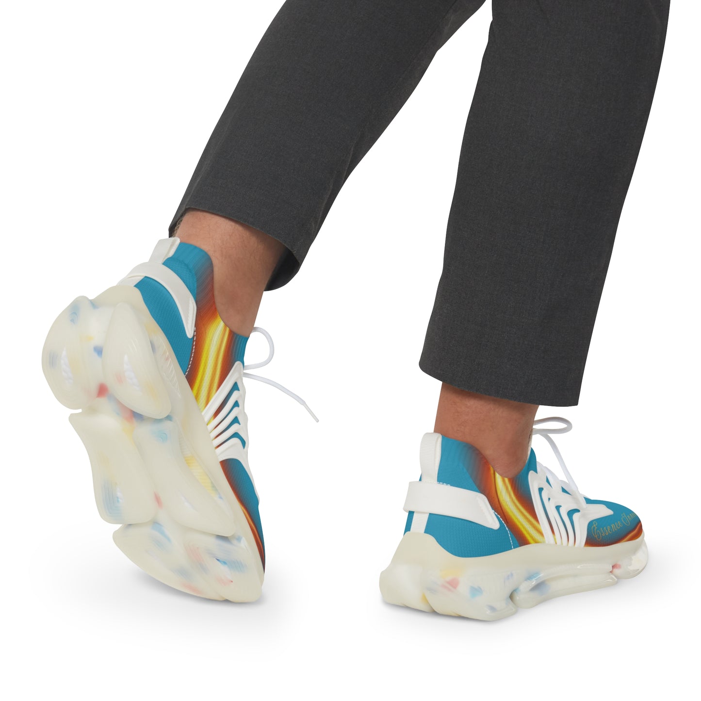 Turquoise Trendsetter Flame | Men’s Performance Sneakers | White Sole