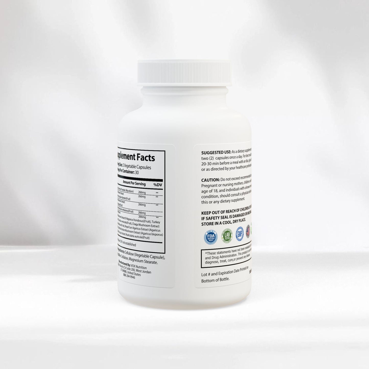 EI Mushroom Blend Supplement | Comprehensive Support | 60 Capsules