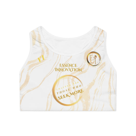 Seek More SBS VI | EI Sports Bra Stripped | White