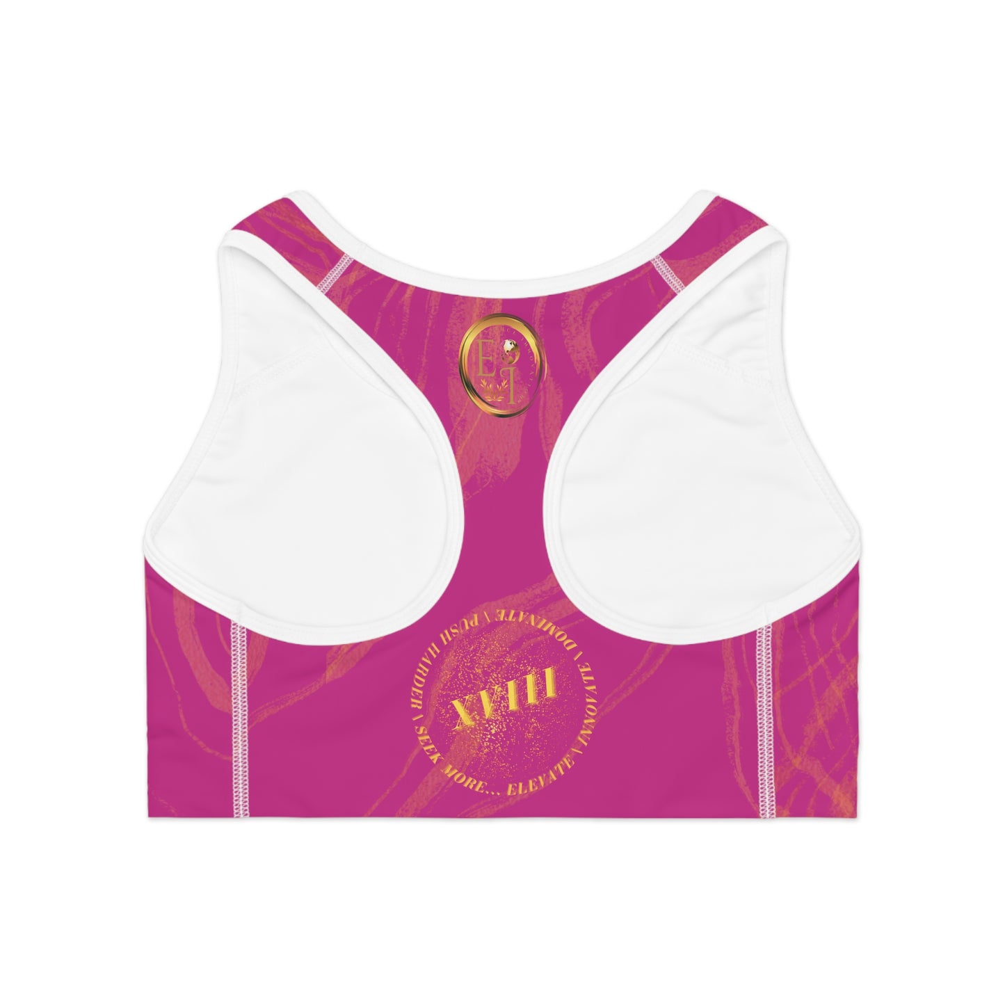 Seek More SBS XVIII | EI Sports Bra Stripped | Pink