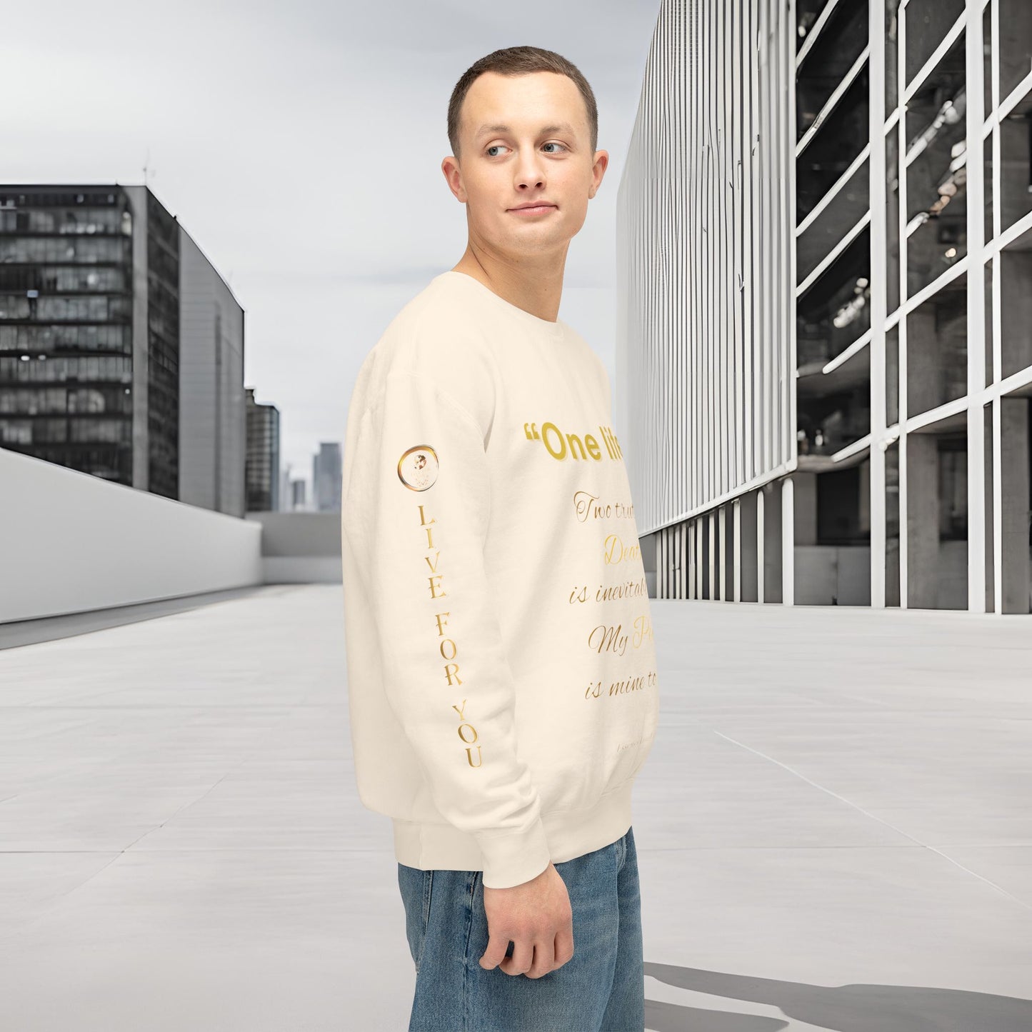 One Life Sweatshirt Ivory | The Elegant Edition | EI Apparel