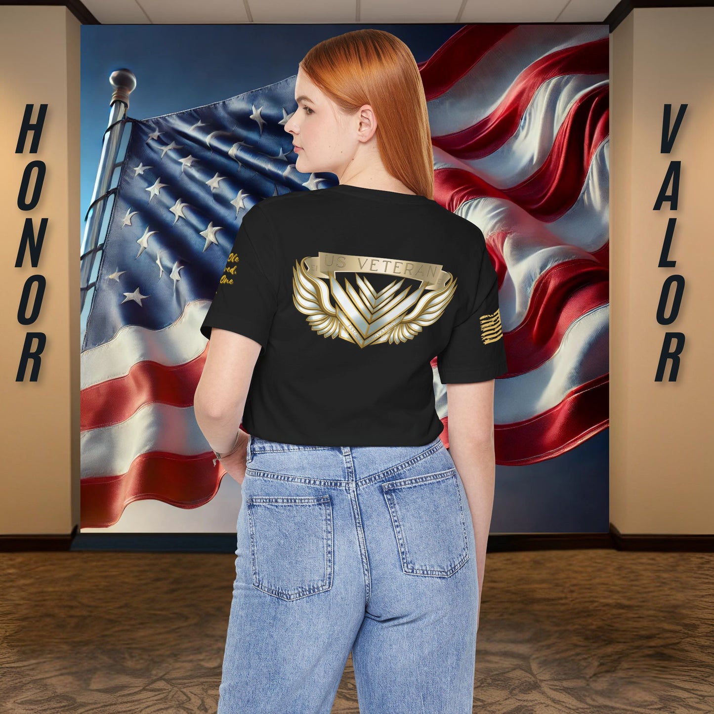 Essence Black Veteran Tee – Patriotic Shirt by Veteran-Owned Brand