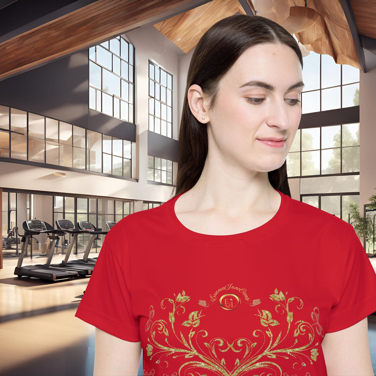 Butterfly Blossom Tee IX | EssenceInnoCreate | Dark Red