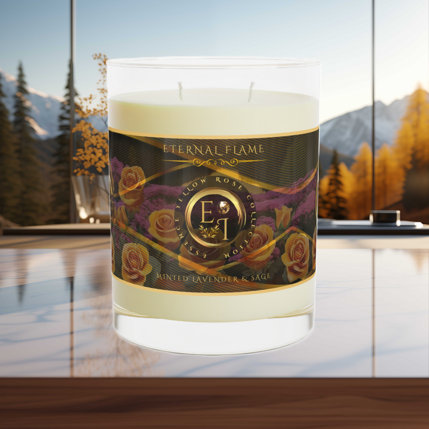 Eternal Flame | Essence Yellow Rose | Minted Lavender and Sage | 11oz