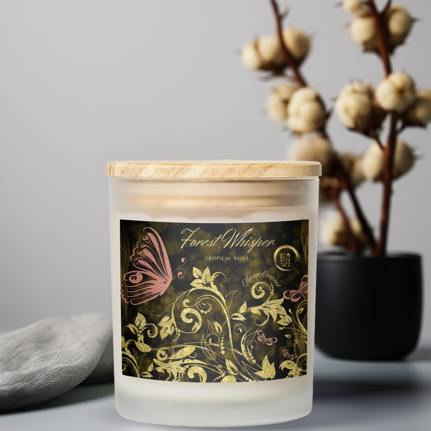 Tropical Bliss | Mango Coconut | Luxury Frosted Candle