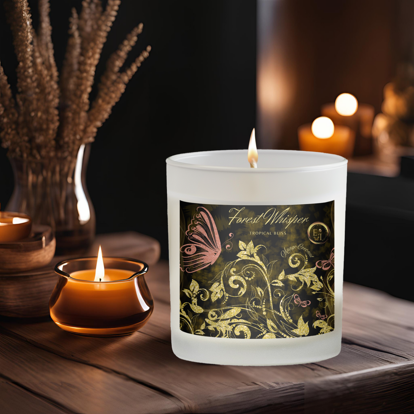 Tropical Bliss | Mango Coconut | Luxury Frosted Candle