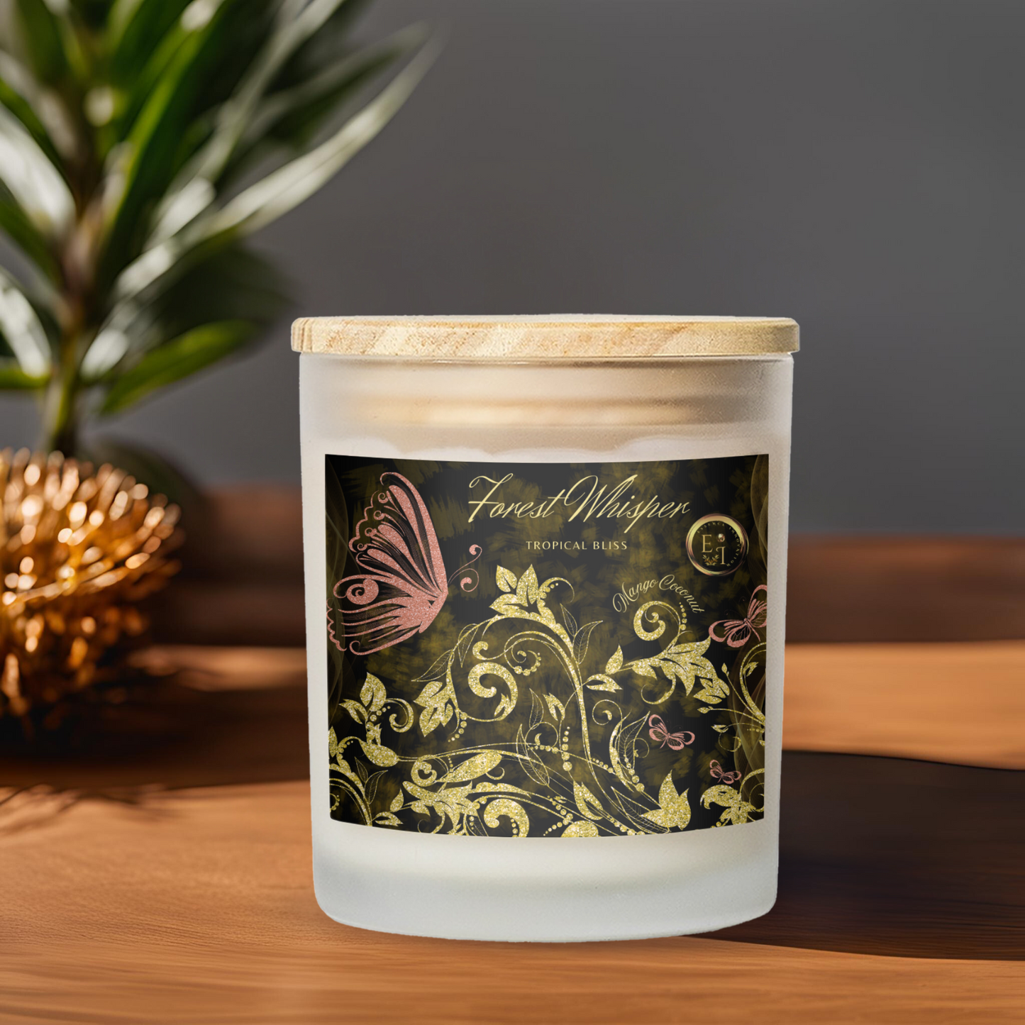 Tropical Bliss | Mango Coconut | Luxury Frosted Candle
