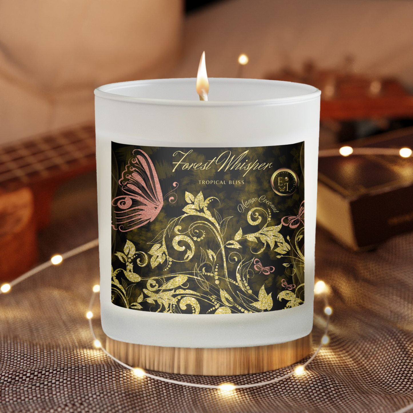 Tropical Bliss | Mango Coconut | Luxury Frosted Candle