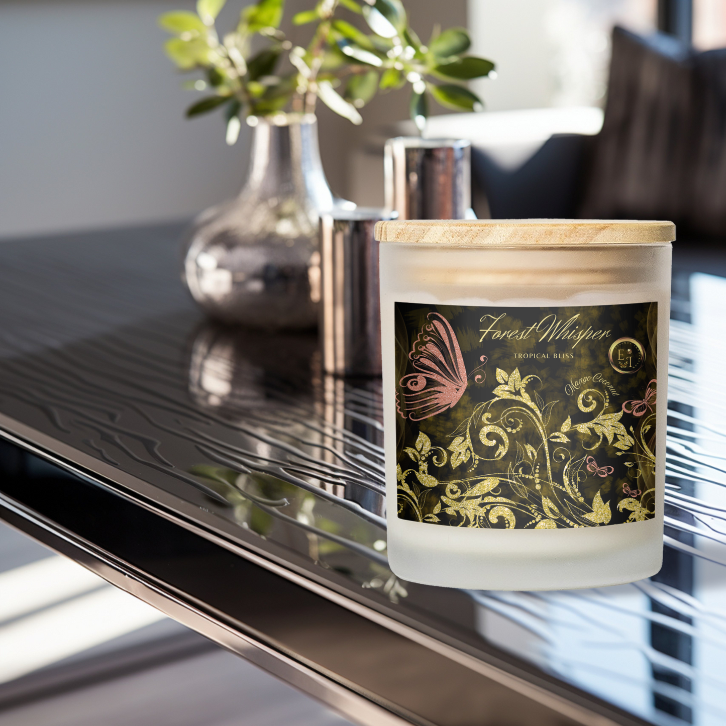 Tropical Bliss | Mango Coconut | Luxury Frosted Candle