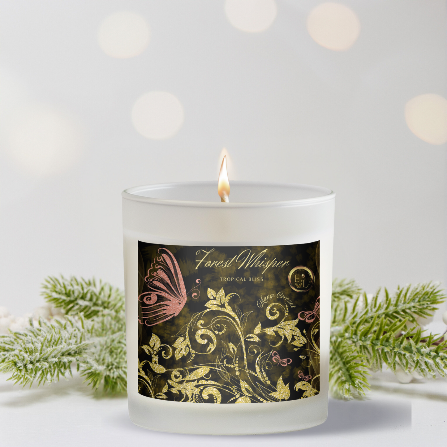 Tropical Bliss | Mango Coconut | Luxury Frosted Candle